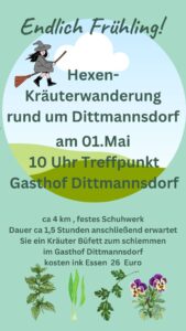 Plakat Hexen-Kräuterwanderung 01.05.2024